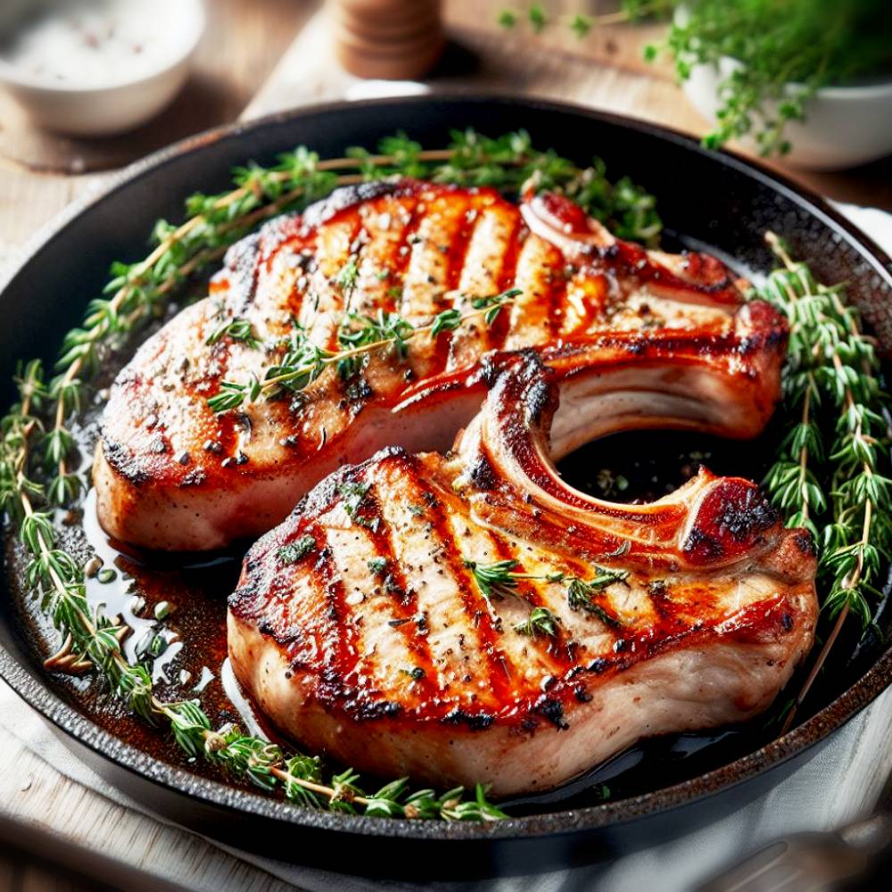 Flavorful Pan-Grilled Pork Chops Recipe without Flour 0 (0)